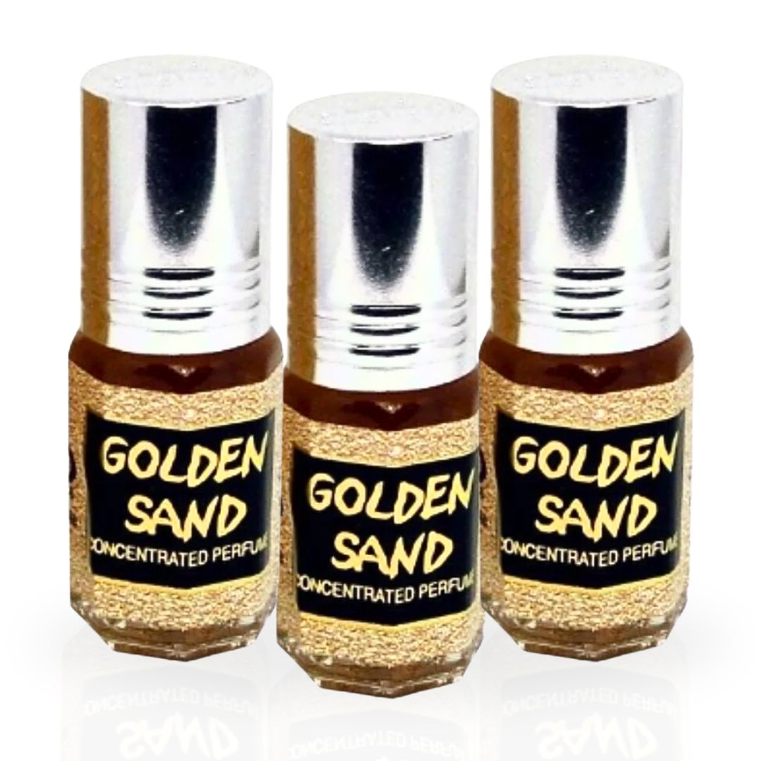 Golden Sand 3ml Perfume Oil by Al Rehab (PACK OF 3)