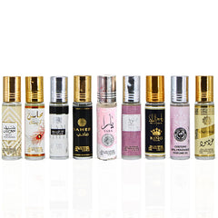 Ard Al Zaafaran Roll On Perfume Oils (CPO) Collection - 10ML (0.34 OZ) Perfume Oils By Ard Al Zaafaran | A Collection of Rich, Gourmand, Fruity, Floral & Musky Scents in Compact Bottles. (Pack of 9)