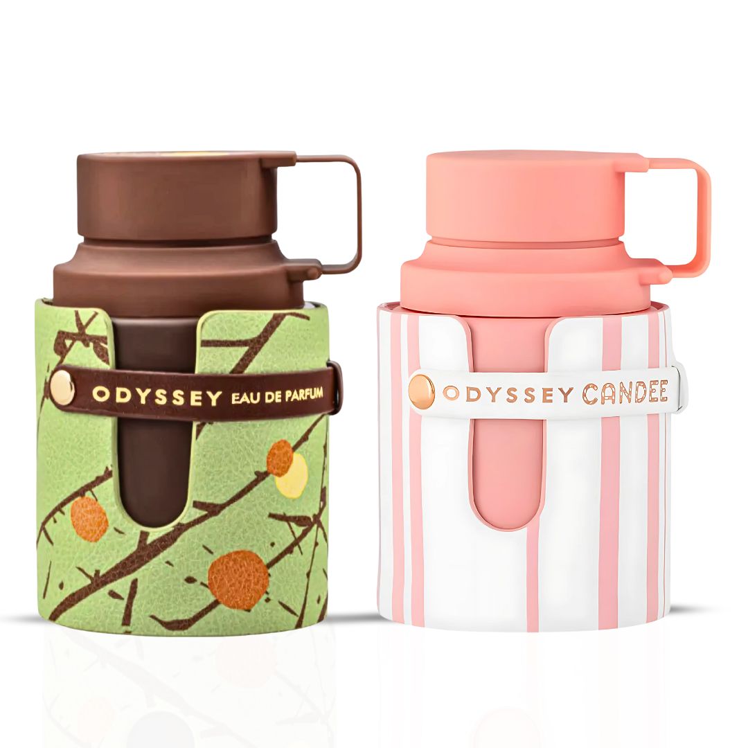 Odyssey Dubai Chocolat Gourmand Edition & Odyssey Candee Special Edition Eau De Parfum Sprays 100ML (3.4 OZ) by Armaf | A Sweet & Playful Bundle of Gourmand Indulgence & Fruity Charm (Bundle)