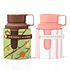 Odyssey Dubai Chocolat Gourmand Edition & Odyssey Candee Special Edition Eau De Parfum Sprays 100ML (3.4 OZ) by Armaf | A Sweet & Playful Bundle of Gourmand Indulgence & Fruity Charm (Bundle)
