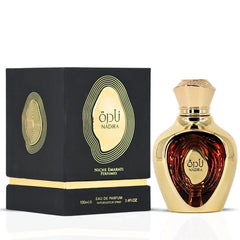 Niche Emarati Nadira Eau De Parfum Spray 100ml (3.4 oz) by Lattafa | Tropical Fruit. Caramel Kisses. Milk-Soaked. Heaven-Scented.