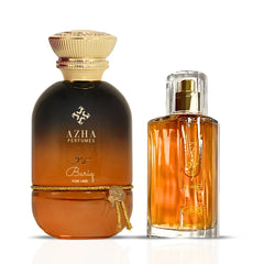Bariq Eau de Parfum Spray 100ml (3.4 oz) by Azha & Choco Musk 50ml (1.7 oz) by Al Rehab | Bright, Juicy Notes Melt into Rich, Chocolatey Warmth for a Blissful Duo (Bundle)