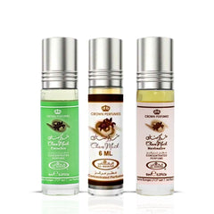 Choco Musk, Choco Musk Marshmallow & Choco Musk Pistachio Perfume Oil CPO 6ml (0.2 oz) by Al Rehab | A Sweet Addiction in Three Acts (Bundle)
