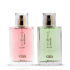 Choco Musk Marshmallow & Choco Musk Pistachio Eau De Parfum Sprays 50ML (1.65 OZ) by Al Rehab | Double the Decadence, Endless the Craving (Bundle)