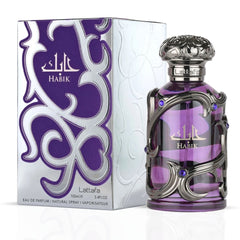 Habik for Men Eau de Parfum Spray 100ml (3.4 oz) by Lattafa | A Regal Journey from Fiery Opening to Creamy Grandeur