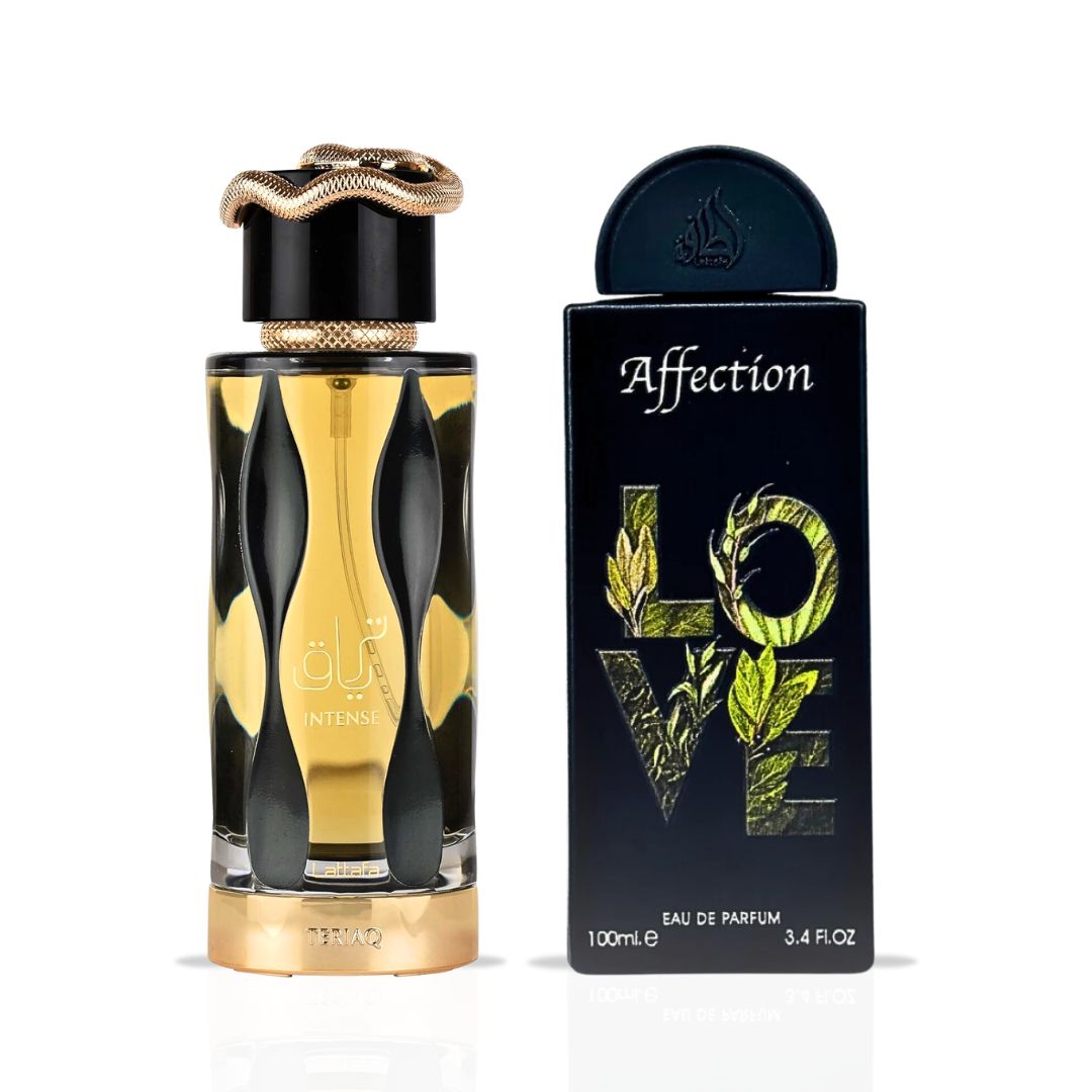 Teriaq Intense & Affection EDP Sprays 100ML (3.4 OZ) By Lattafa | Long Lasting, Luxurious, Enchanting Scents. (INDULGENCE BUNDLE)