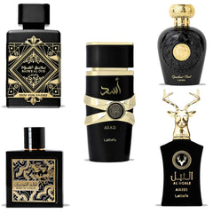 LATTAFA BOLD & LUXURIOUS COLLECTION - Eau De Parfum Sprays 100ML (3.4 OZ) For Men By Lattafa | Long Lasting, Spicy, Oudy, Masculine Scents. (PACK OF 5)