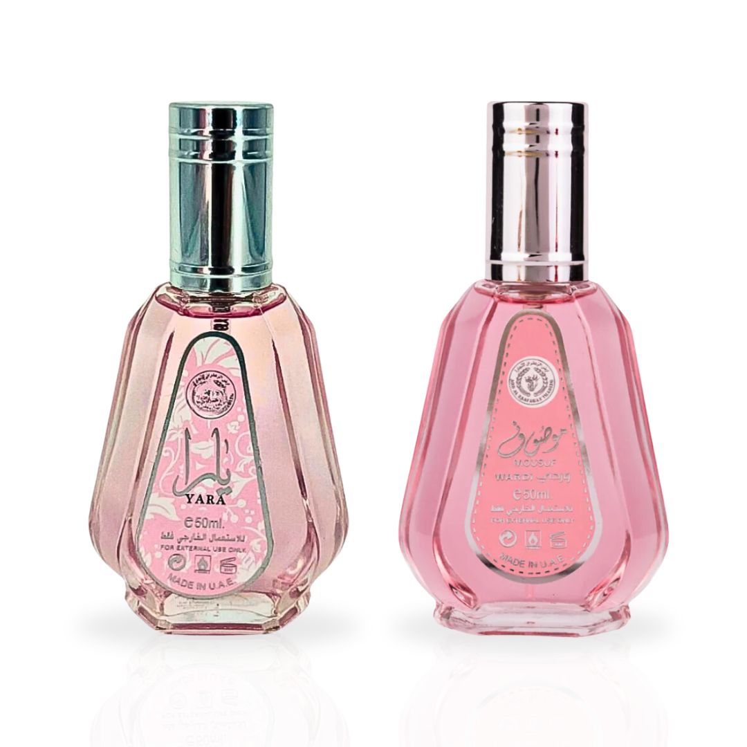 Yara For Women & Mousuf Wardi - EDP Sprays 50ML (1.7 OZ) By Ard Al Zaafaran | Own the moment with these scents. (ETERNAL BUNDLE)