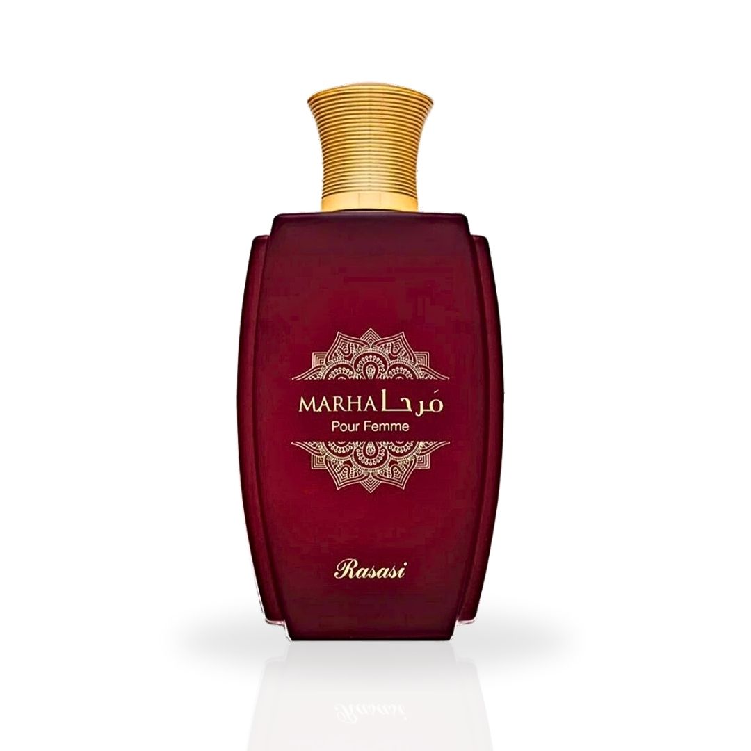 Marha Pour Femme EDP Spray 100ML (3.38 OZ) By Rasasi. (VELVET POUCH)