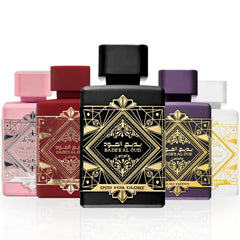 THE BAD'EE AL OUD COLLECTION - 100ML (3.4 OZ) By Lattafa | Experience The Elegance Of The Bad'ee Collection, Blending Spicy, Woody, Floral & Gourmand Notes. (PACK OF 5)