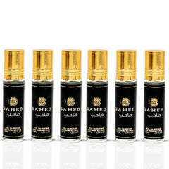 6PCS Saheb Roll-On Perfume Oil - CPO 10ML (0.34OZ) by Ard Al Zaafaran | Long Lasting, Miniature Perfume Oil For Men & Women. (Pack Of 6)