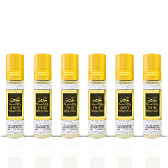 6PCS Oud Romancea Roll-On Perfume Oil - CPO 10ML (0.34OZ) by Ard Al Zaafaran | Long Lasting, Miniature Perfume Oil For Men & Women. (Pack Of 6)