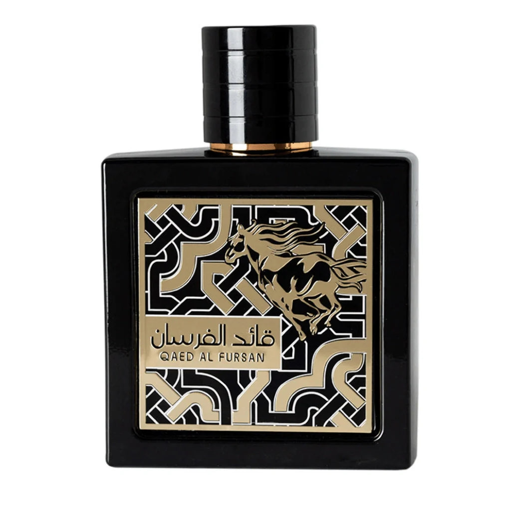 Qaed Al Fursan Eau De Parfum Spray 90ML (3.04 OZ) by Lattafa (Velvet Pouch)