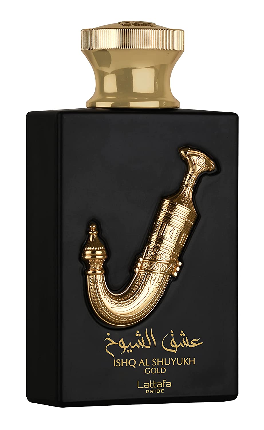 Ishq Al Shuyukh Gold Eau De Parfum Spray 100ML (3.4 OZ) by Lattafa Pride (Velvet Pouch)