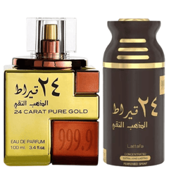 24 Carat Pure Gold EDP-100ML & Deo-250ML | by Lattafa
