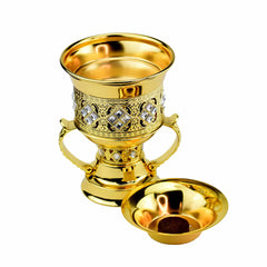 Trophy Style Incense Bakhoor Burner - 7 Inch - Gold