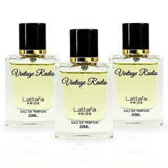 Vintage Radio EDP Spray 20ML (0.6 OZ) By Lattafa Pride | Luxurious Fragrance Miniatures. (PACK OF 3)