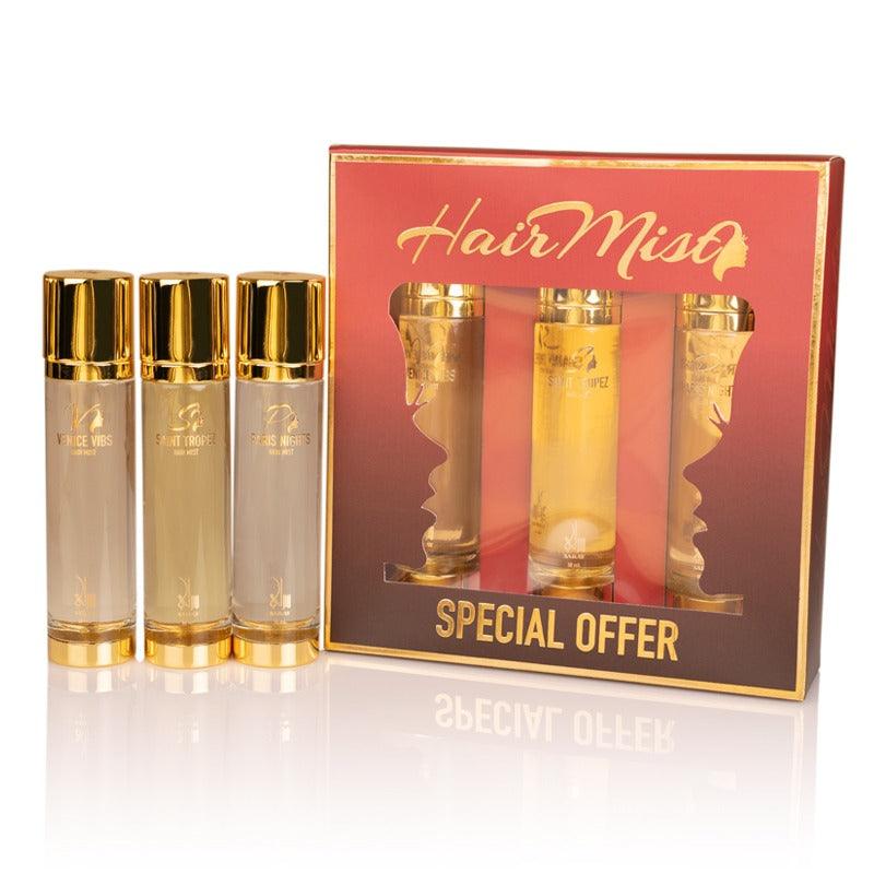French Hair Mist collection set 3 x 60ml By Saray Perfumes