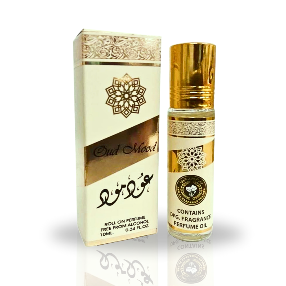 12PCS Oud Mood Roll-On Perfume Oil - CPO 10ML (0.34OZ) by Ard Al Zaafaran | Long Lasting, Miniature Perfume Oil For Men & Women. (Pack Of 12)
